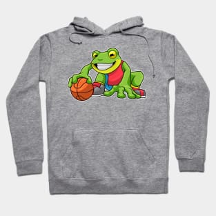 Frog at Sports with Basketball Hoodie